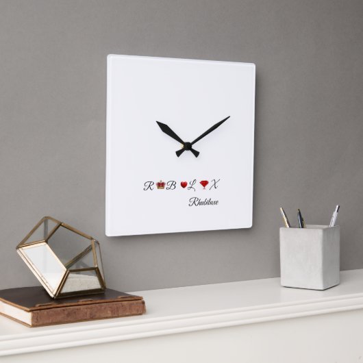 Horloge Carrée Rhubiluxe (Bureau)
