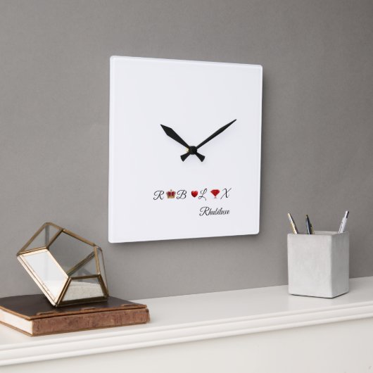 Horloge Carrée Rhubiluxe (Bureau)