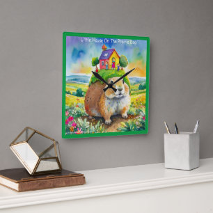 Horloge Carrée Rick London Prairie Dog Life Comic 