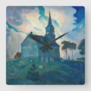 Horloge Carrée Ridge Church par Newell Convers Wyeth