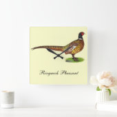 Horloge Carrée Ringneck Pheasant Rooster (Maison)