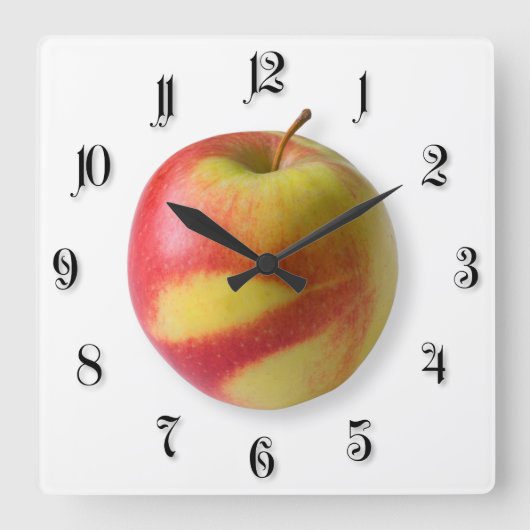 Horloge Carrée Ripe apple (Recto)