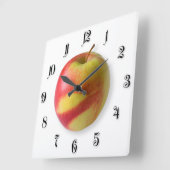 Horloge Carrée Ripe apple (Angle)