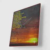 Horloge Carrée Rise and Shine Clock (Angle)