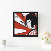 Horloge Carrée Rising Sun Geisha (Maison)
