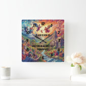 Horloge Carrée Rivière céleste (Maison)