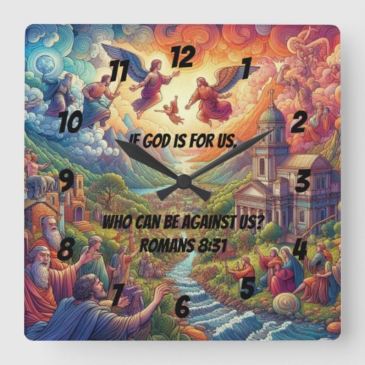 Horloge Carrée Rivière céleste (Recto)