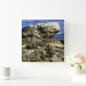 Horloge Carrée Roche de champignons (Maison)