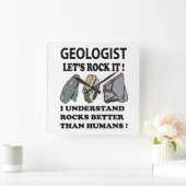 Horloge Carrée Rock IT Géologue (Maison)