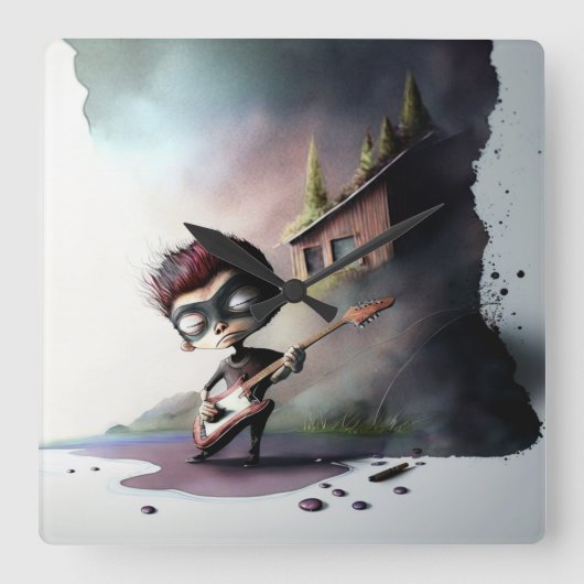 Horloge Carrée Rocking (Recto)