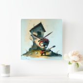 Horloge Carrée Rocking (Maison)