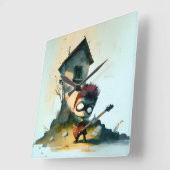 Horloge Carrée Rocking (Angle)