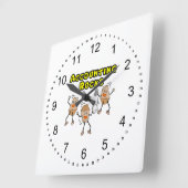 Horloge Carrée Rocks comptables (Angle)