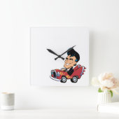 Horloge Carrée Rodeur à chaud (Maison)