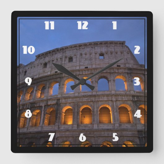 Horloge Carrée Roman Colosseum at Night (Recto)