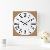 Horloge Carrée Roman numérique (Maison)