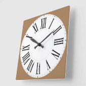 Horloge Carrée Roman numérique (Angle)