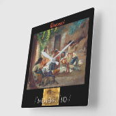 Horloge Carrée "Romani " (Angle)