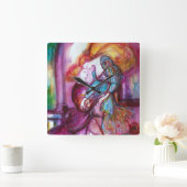 Horloge Carrée ROMEO ET JULIET Romantique Saint Valentin (Maison)