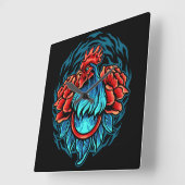 Horloge Carrée Rooster (Angle)