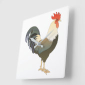 Horloge Carrée Rooster (Angle)
