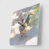 Horloge Carrée Rooster clock (Angle)