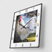 Horloge Carrée Rooster de vacances (Angle)