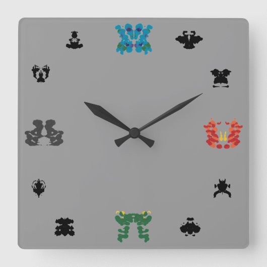 Horloge Carrée Rorschach Wall-Clock (Recto)