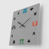 Horloge Carrée Rorschach Wall-Clock (Angle)