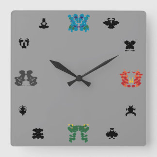 Horloge Carrée Rorschach Wall-Clock
