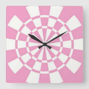 Horloge Carrée Rose