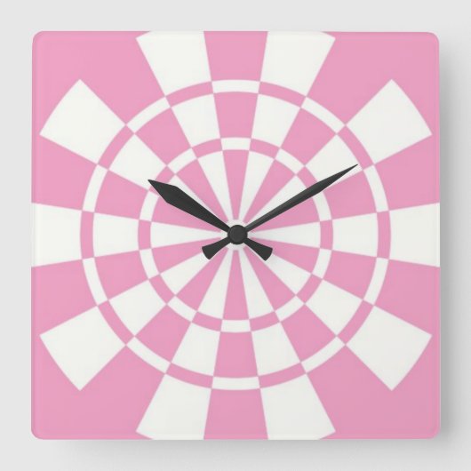 Horloge Carrée Rose (Recto)