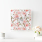 Horloge Carrée Rose (Maison)