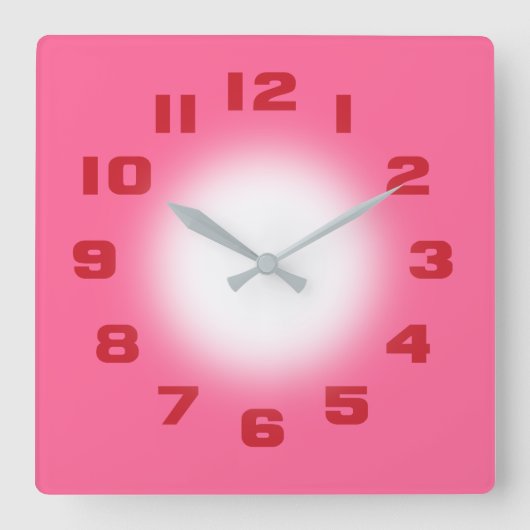 Horloge Carrée rose (Recto)