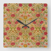Horloge Carrée Rose, 1883 par William Morris (Recto)