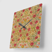 Horloge Carrée Rose, 1883 par William Morris (Angle)