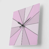 Horloge Carrée Rose de la roue de couleur (Angle)