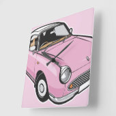 Horloge Carrée Rose de Nissan Figaro (Angle)