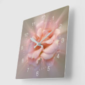 Horloge Carrée Rose doré (Angle)