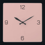 Horloge Carrée Rose en poudre E6B6B0 Couleur - Option pour ajoute<br><div class="desc">Ajoutez un nom, des initiales ou du texte, ou gardez la couleur seule. La couleur correspond à d'autres éléments du magasin en fonction du nom et du code HEX (triplet hexadécimal à six chiffres) qui s'affiche. Utilisez ce code pour mélanger, mettre en correspondance et customiser tout autre élément pour l'accompagner...</div>