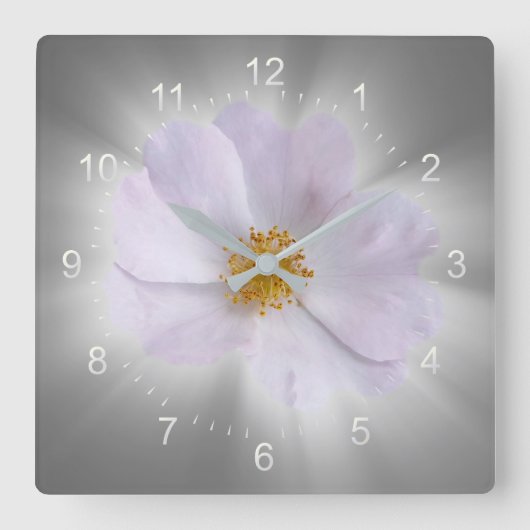 Horloge Carrée rose et gris (Recto)