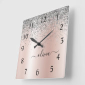 Horloge Carrée Rose Gold (Angle)