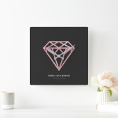 Horloge Carrée Rose Gold (Maison)