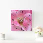 Horloge Carrée Rose rose rose (Maison)