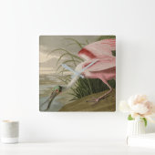 Horloge Carrée Roseate Spoonbill from Audubon's Birds of America (Maison)