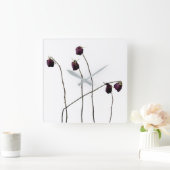 Horloge Carrée Roses Rouges (Maison)