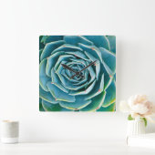 Horloge Carrée Rosette d'Echeveria, Jardin Secret de Marrakech (Maison)