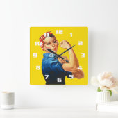 Horloge Carrée Rosie la riveuse (Maison)