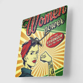 Horloge Carrée Rosie The Riveter Large Clock (Angle)