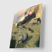 Horloge Carrée Roswell (Angle)